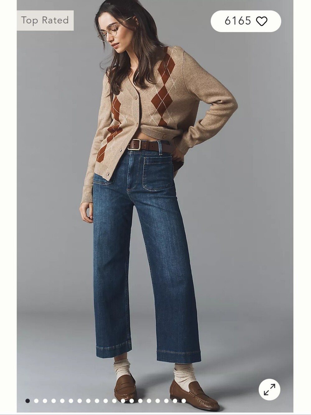 Maeve Collette Cropped Hi Rise Jeans Size 23" Waist